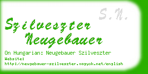 szilveszter neugebauer business card